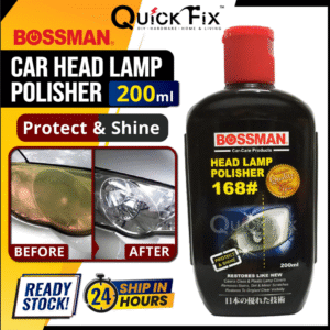 🚘 BOSSMAN Car Care Kit | Headlamp Polish, Windshield Cleaner, Rain Repellent, Quick Body Coating 🧽✨
