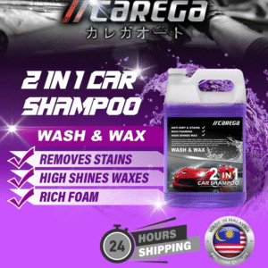 CAREGA 2-in-1 Nano Snow Car Wash Shampoo & Wax | Sabun Cuci Kereta Berbuih