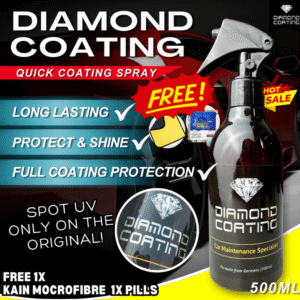500ml Diamond Coating Spray + FREE Cloth & Gift | Ceramic Coating | Car Polish & Headlamp Fix