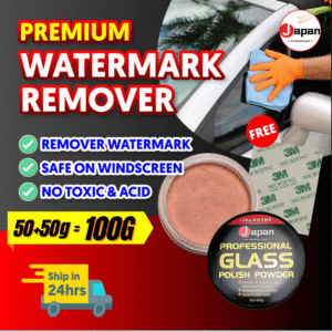 Premium Glass Polishing Powder 100g | Watermark & Stain Remover for Glass Surfaces
